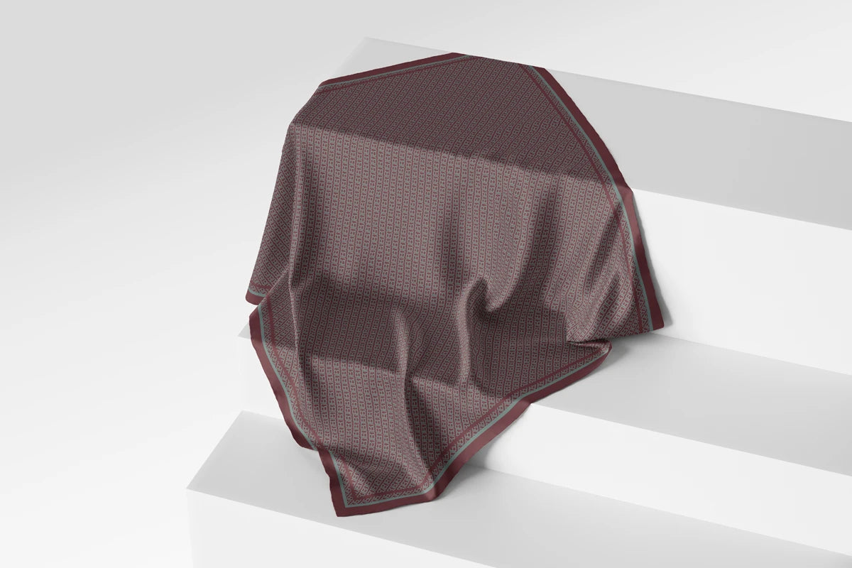 Mono Diagonal Scarf - Gingerbread