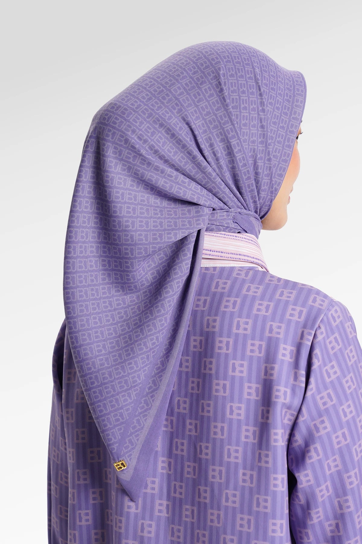 Mono Diagonal Scarf - Violet