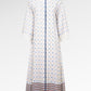 Mono Lace Edged Sleeve Dress - Timeless Blue