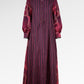 Mono Line Maxi Dress - Berry