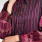 Mono Line Maxi Dress - Berry