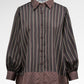 Mono Line Satin Shirt - Black Choco