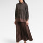 Mono Line Satin Shirt - Black Choco