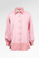 Mono Line Satin Shirt - Sorbet