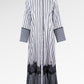Mono Line Tiered Lace Dress - Oreo