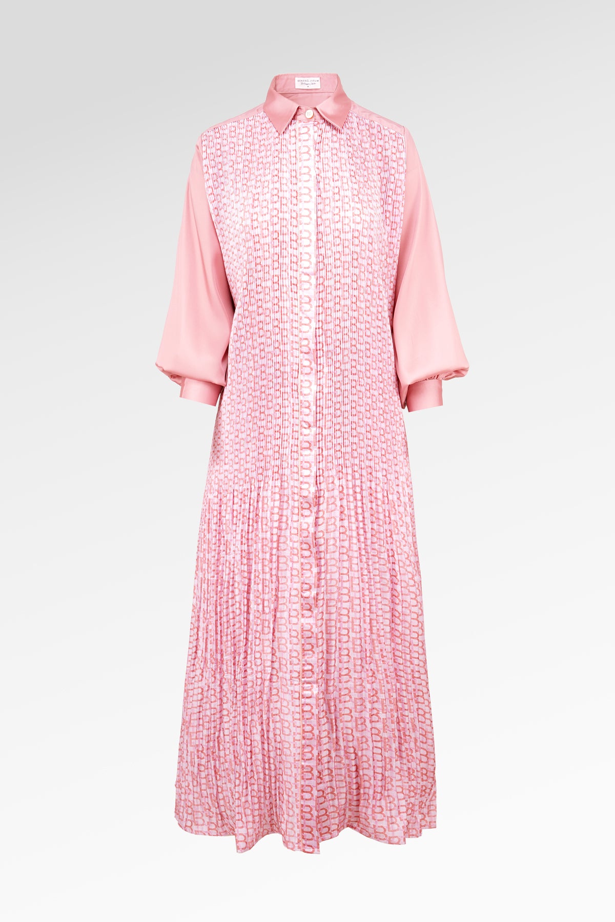 Mono Pleated Shirt Dress - Sorbet