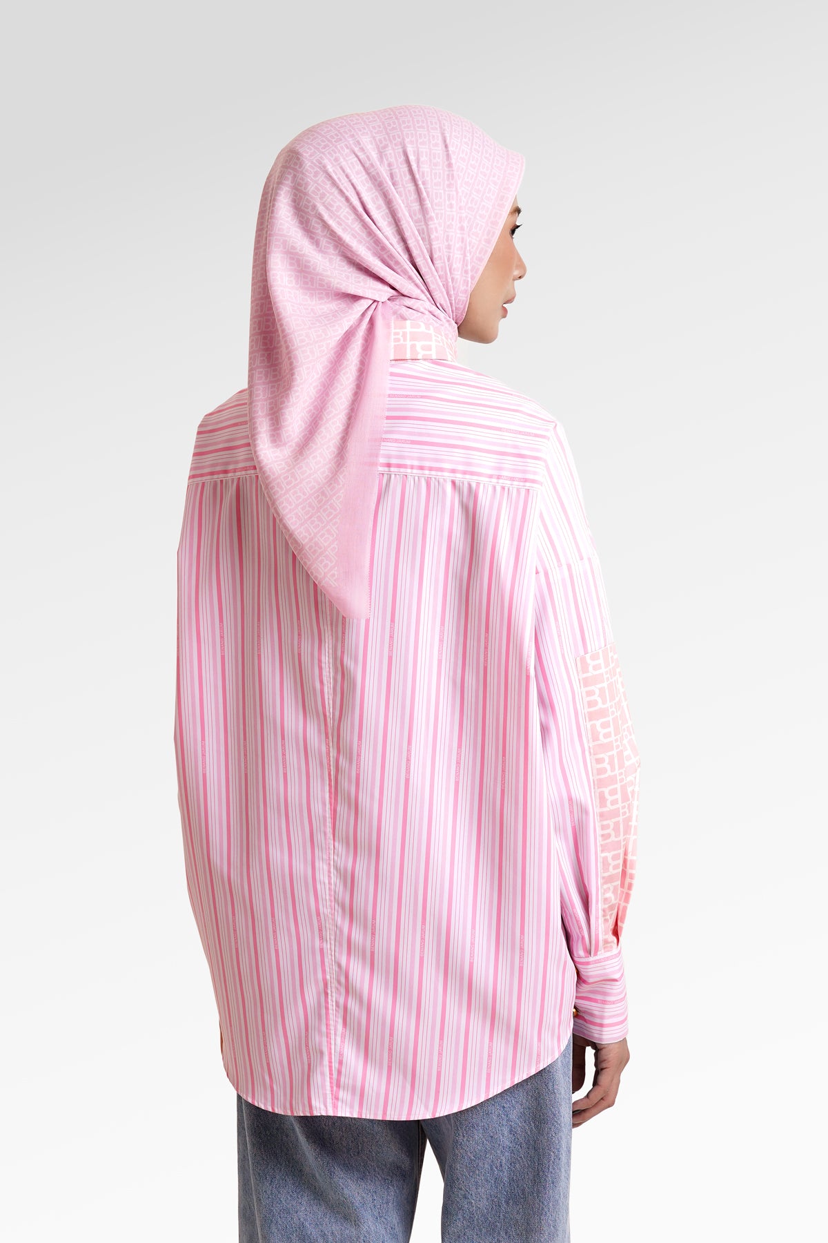 Mono Puzzle Oversized Shirt - Sorbet