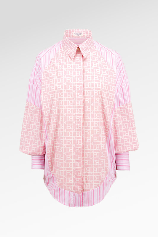 Mono Puzzle Oversized Shirt - Sorbet