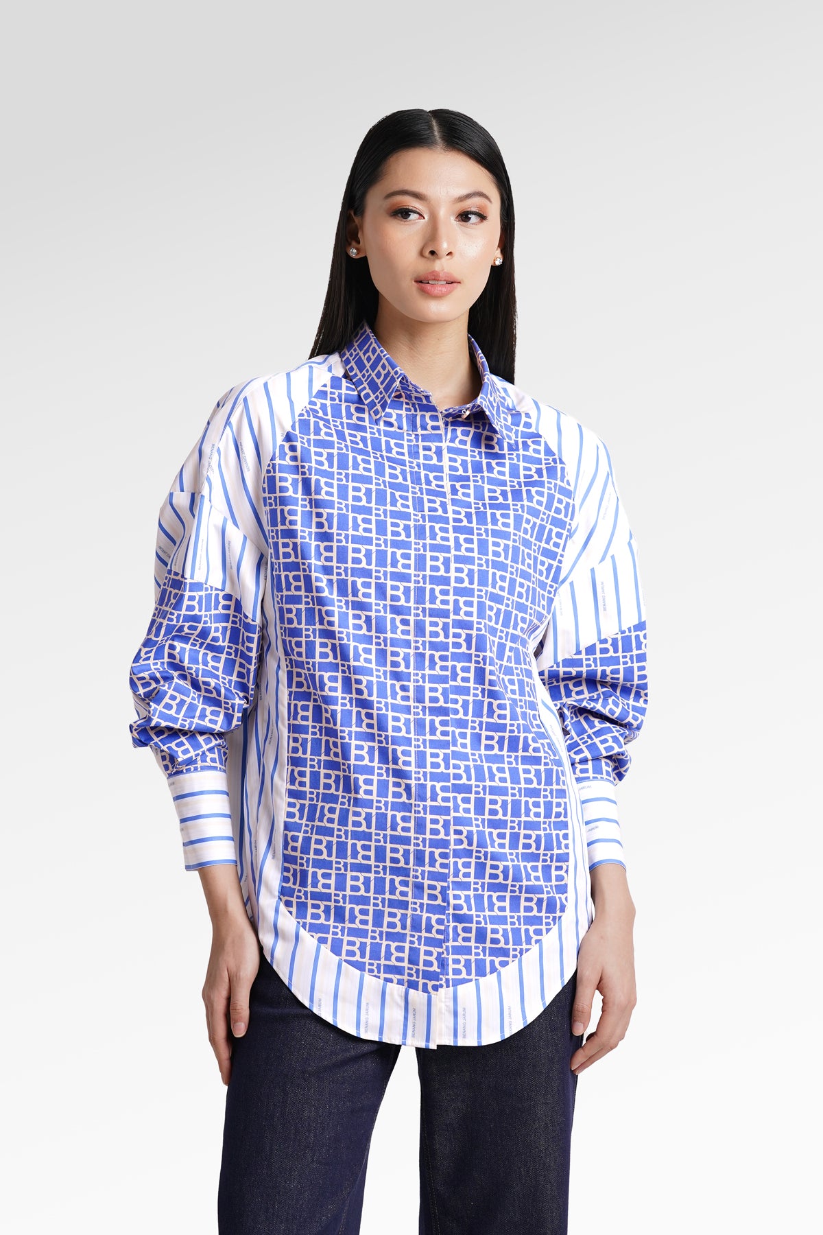 Mono Puzzle Oversized Shirt - Yuzu