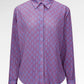 Mono Stripe Pleat Shirt - Riviera