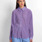Mono Stripe Pleat Shirt - Riviera