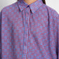 Mono Stripe Pleat Shirt - Riviera