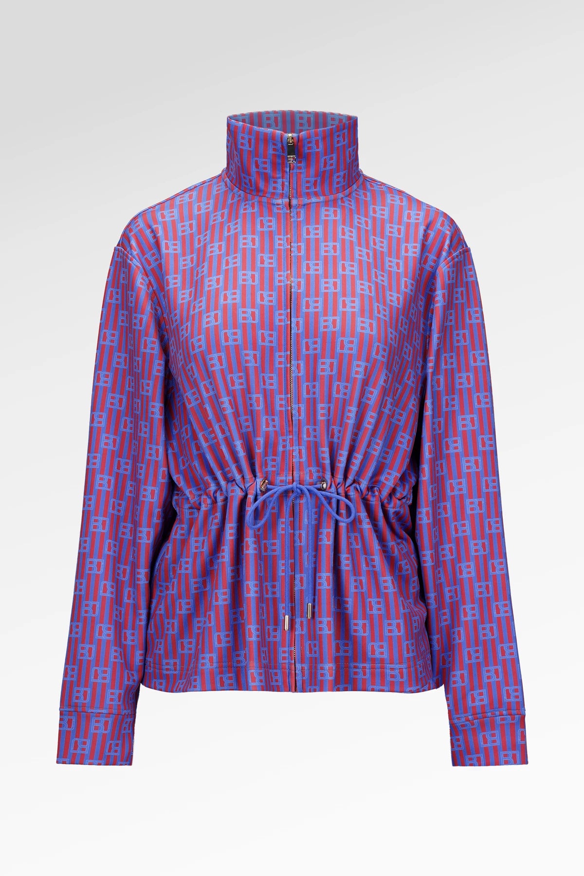Mono Stripes Drawstring Jacket - Riviera