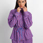 Mono Stripes Drawstring Jacket - Riviera