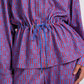 Mono Stripes Drawstring Jacket - Riviera