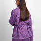 Mono Stripes Drawstring Jacket - Riviera