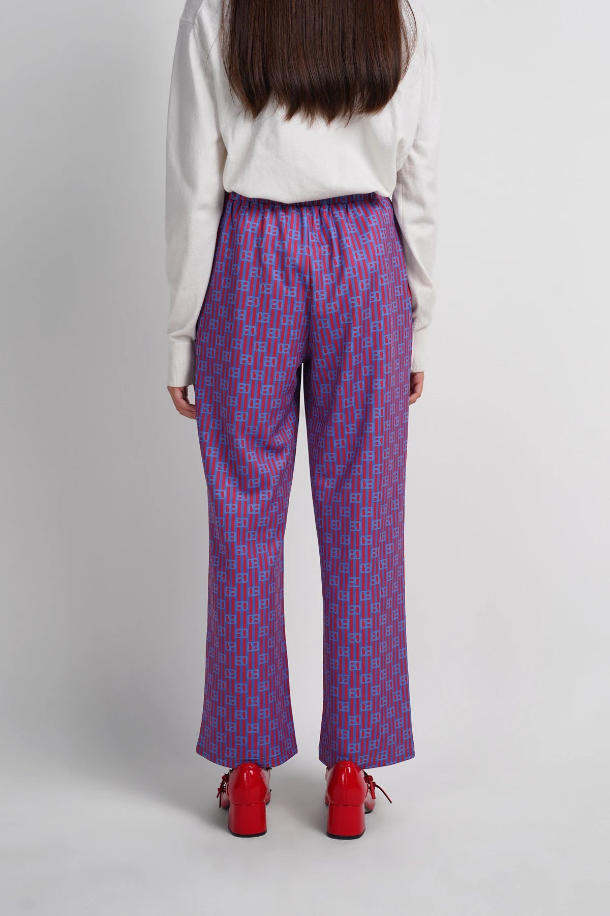 Mono Stripes Drawstring Pants - Riviera