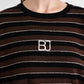 Mono Stripes Knit - Black Choco