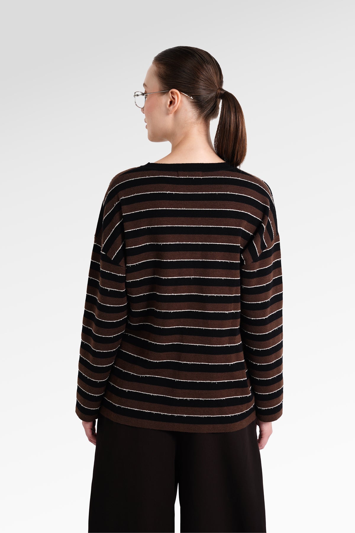 Mono Stripes Knit - Black Choco