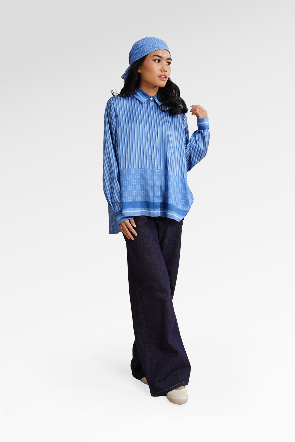 Mono Stripes Shirt - Timeless Blue
