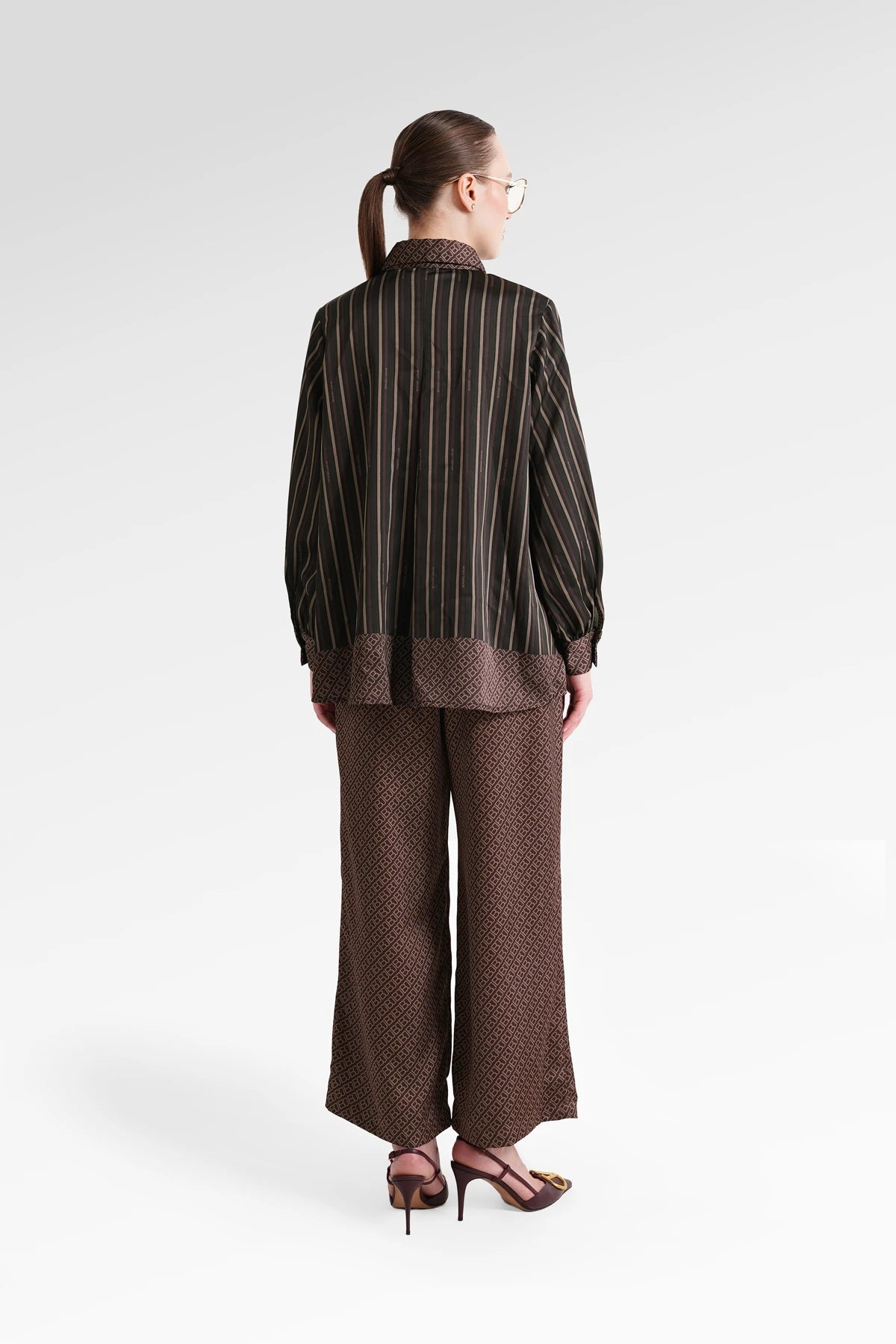 Mono Diagonal Pants - Berry