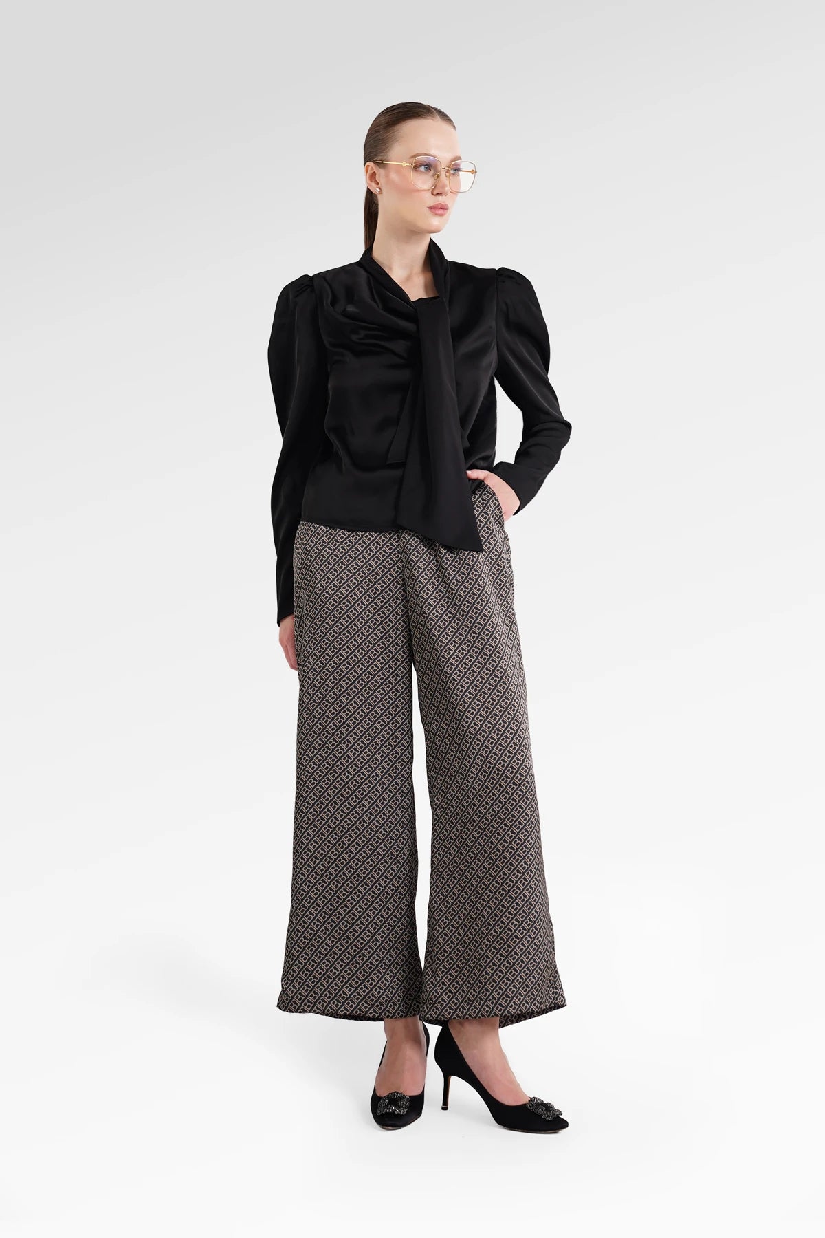Mono Diagonal Pants - Black Choco