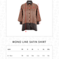 Mono Line Satin Shirt - Black