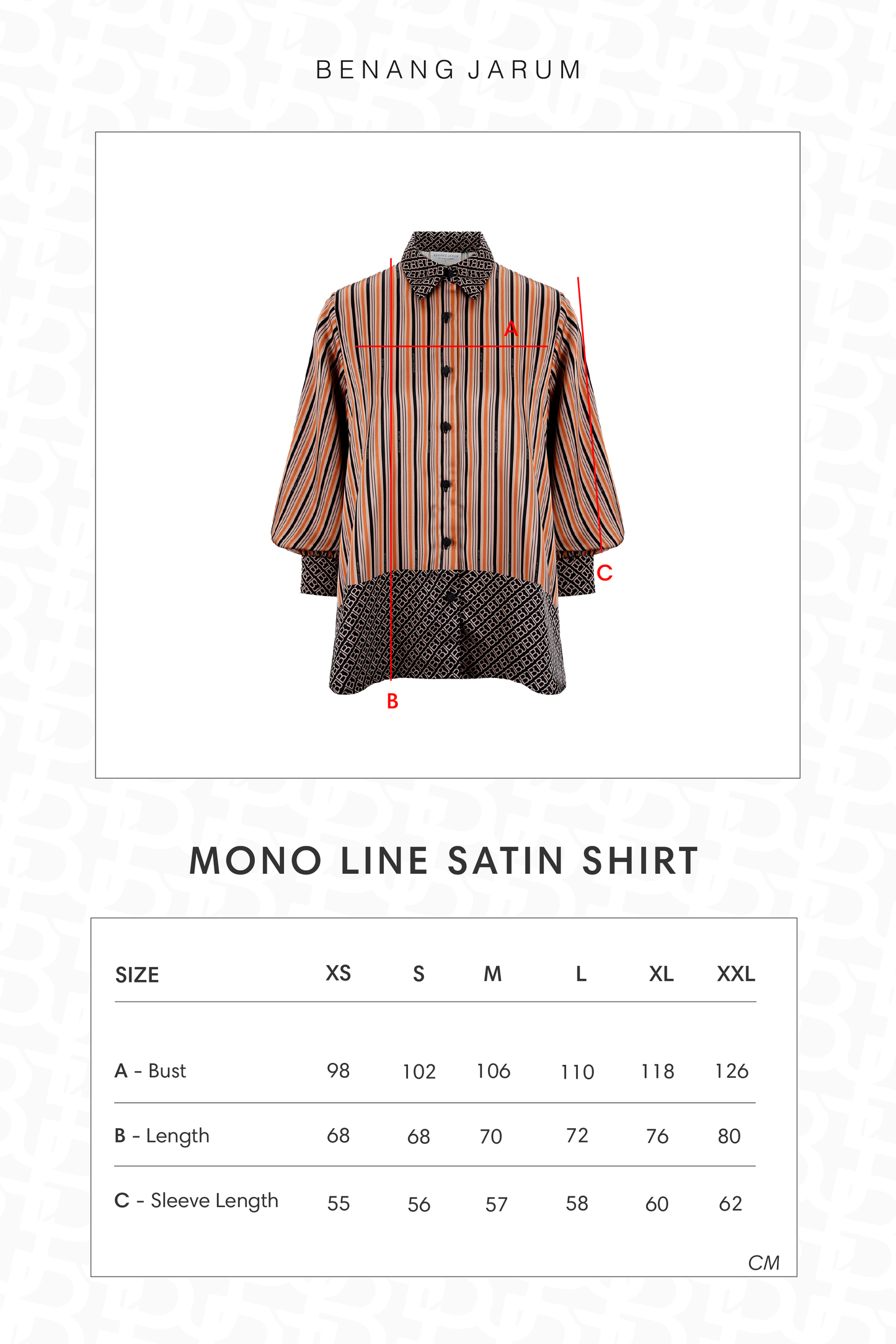 Mono Line Satin Shirt - Black