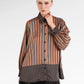 Mono Line Satin Shirt - Black