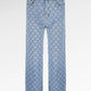 Mono Stripes Denim Pants - Timeless Blue
