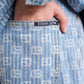 Mono Stripes Denim Pants - Timeless Blue