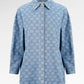 Mono Stripes Denim Shirt - Timeless Blue