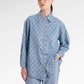 Mono Stripes Denim Shirt - Timeless Blue