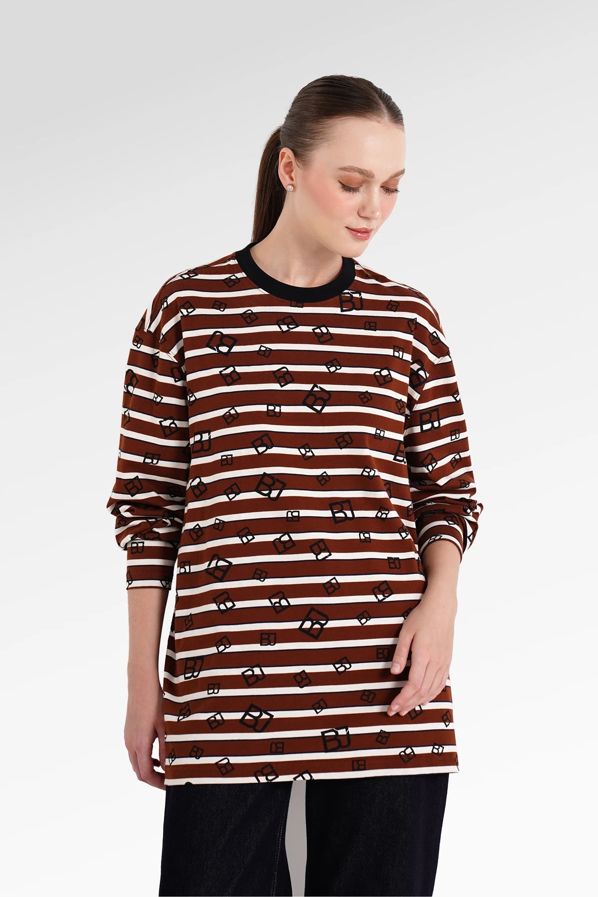 Mono Stripes T-Shirt - Choco