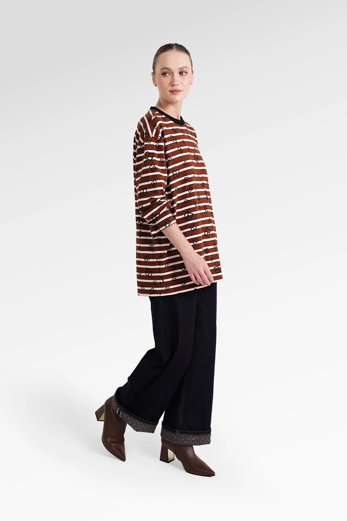 Mono Stripes T-Shirt - Choco