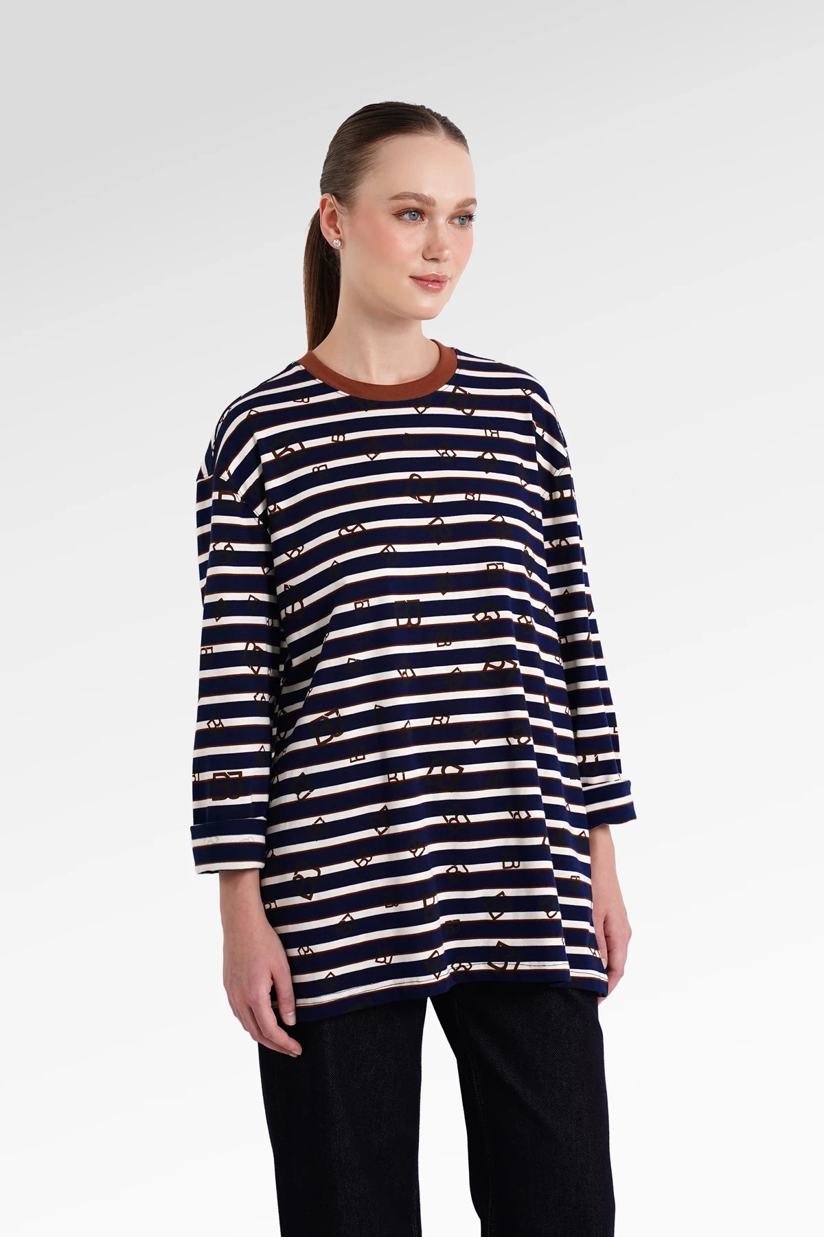 Mono Stripes T-Shirt - Navy