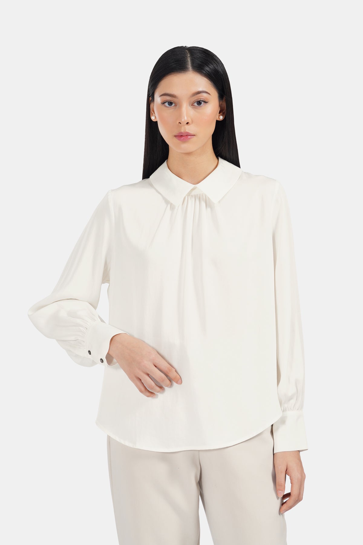 Maddy Flowy Blouse - Off White