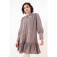 Malinda Ruffle Shirt - Grey