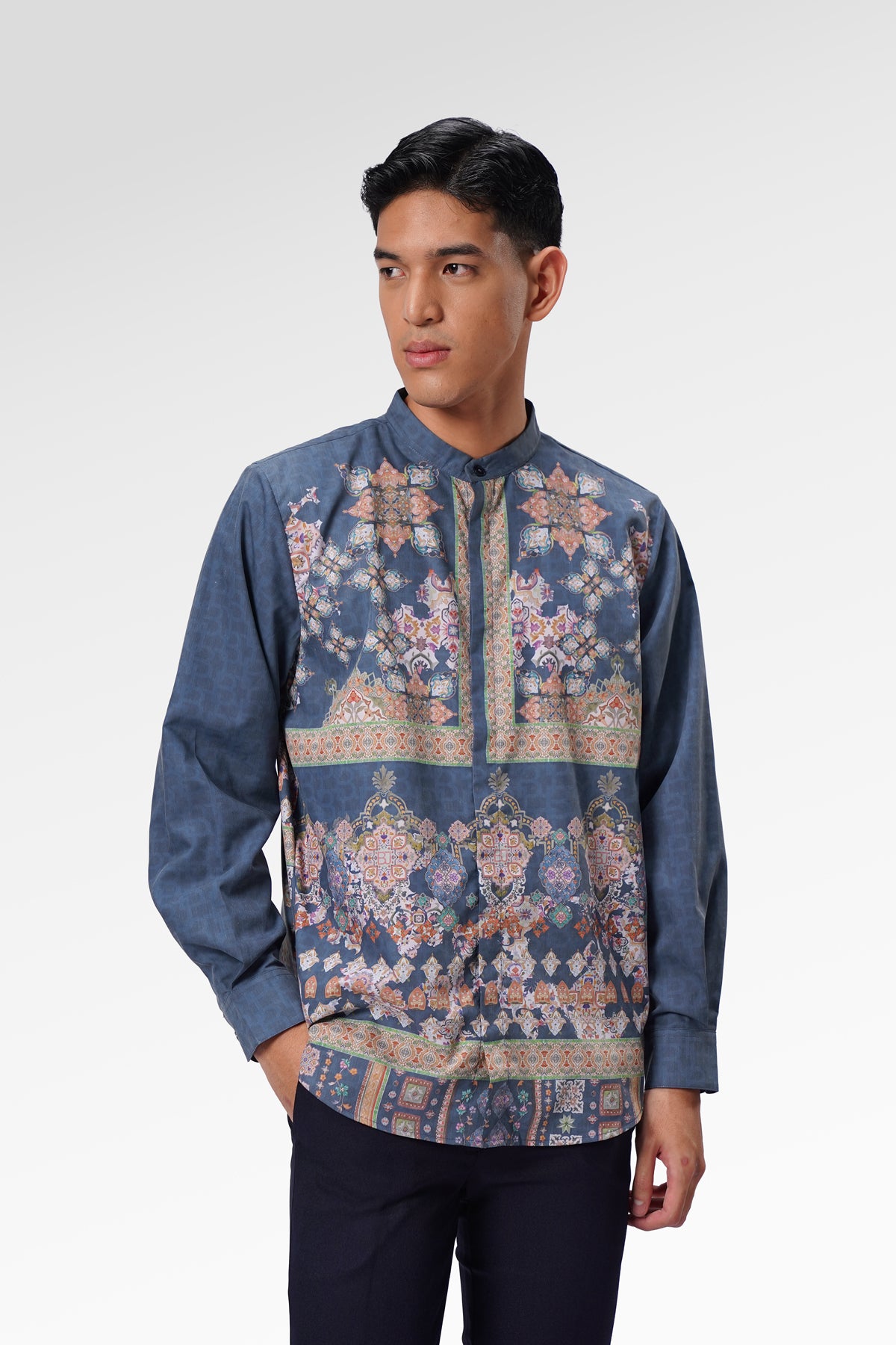 Marchesa Men Shirt Long Sleeve - Majorelle