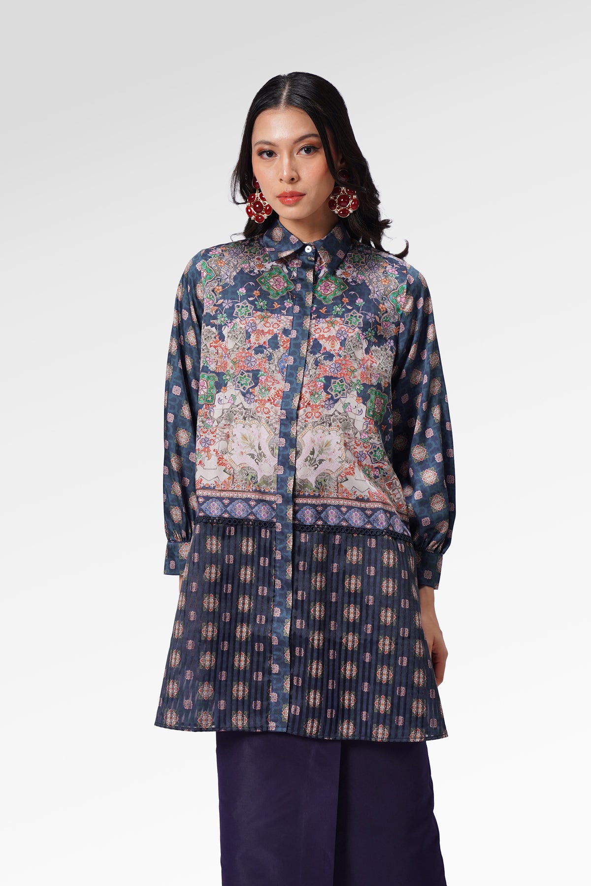Marchesa Tunic Shirt - Majorelle
