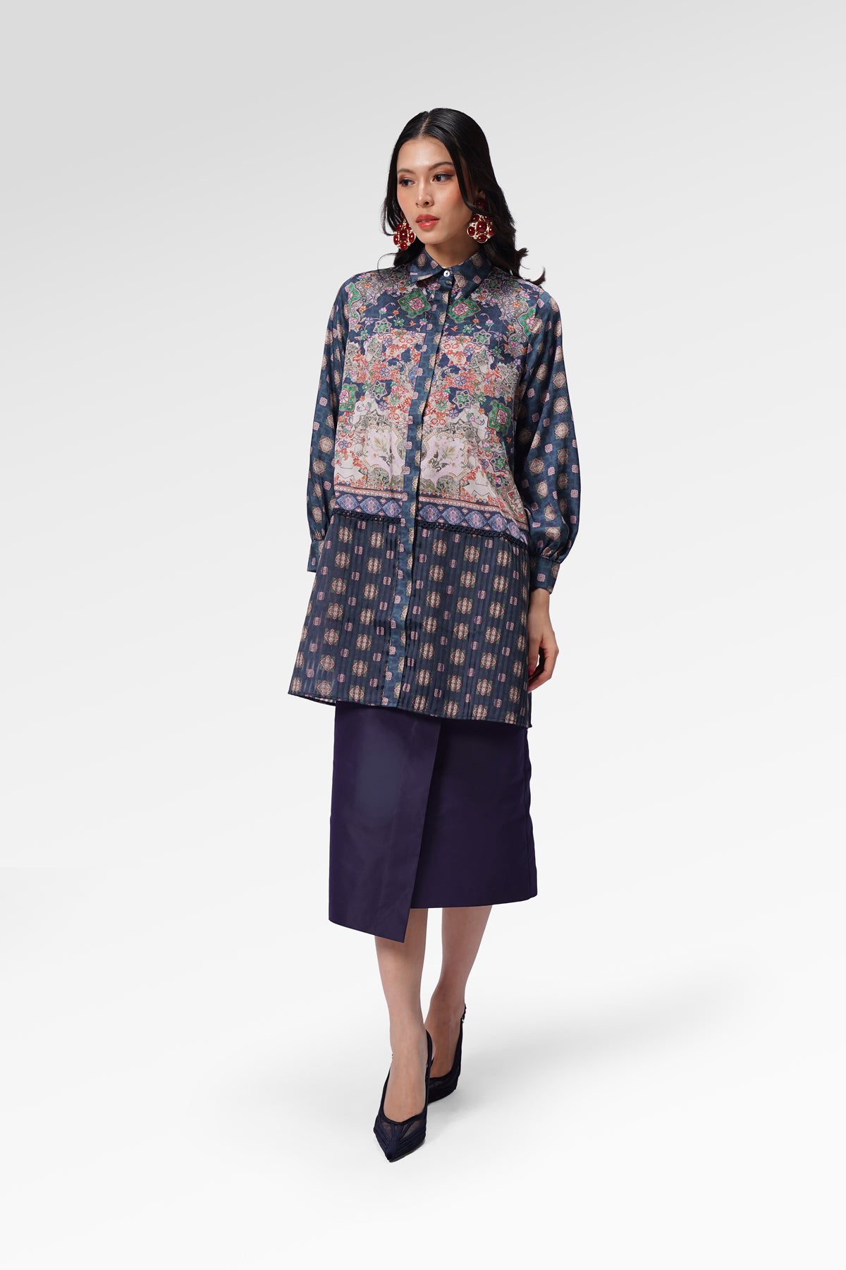 Marchesa Tunic Shirt - Majorelle