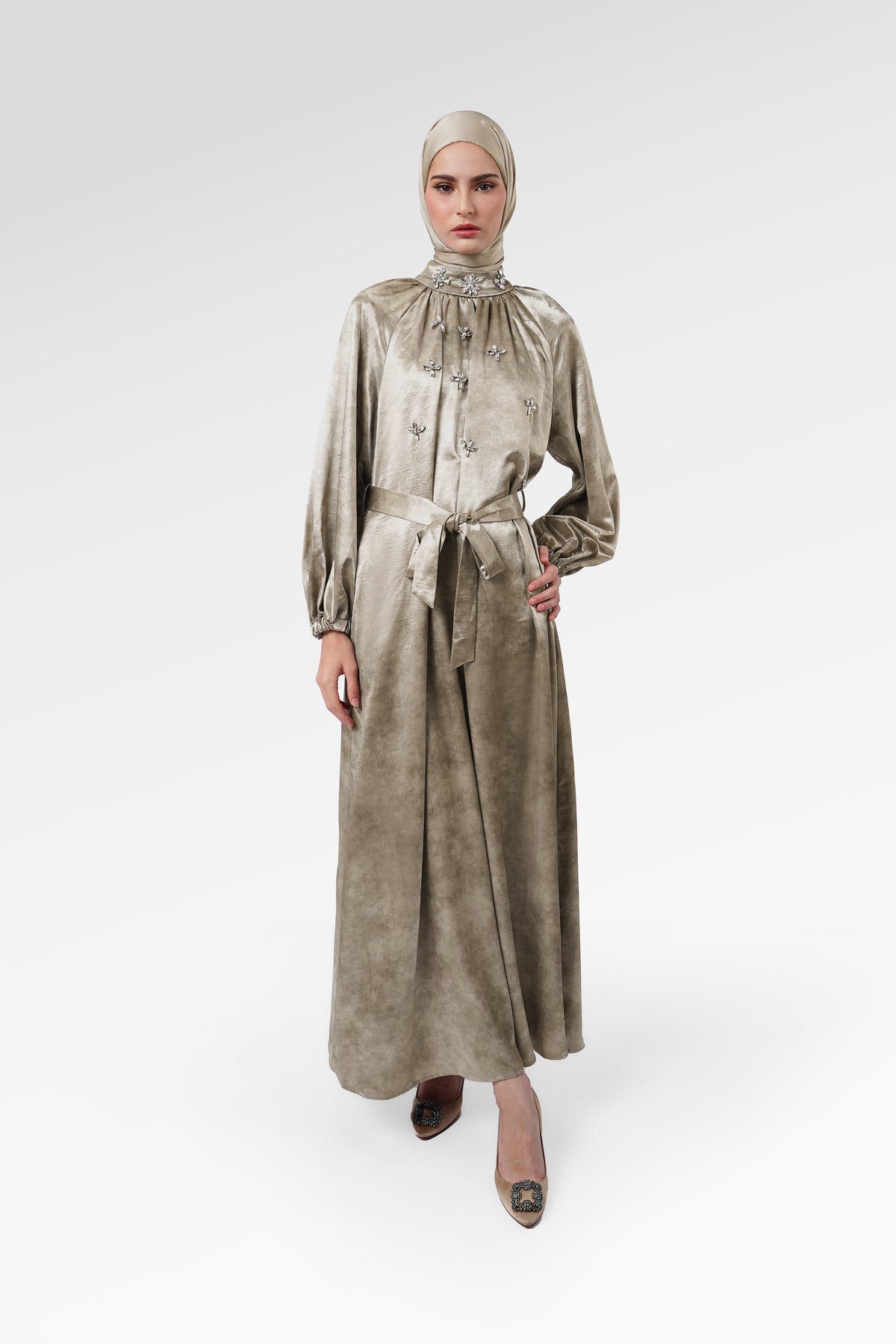 Meyra Dress - Taupe