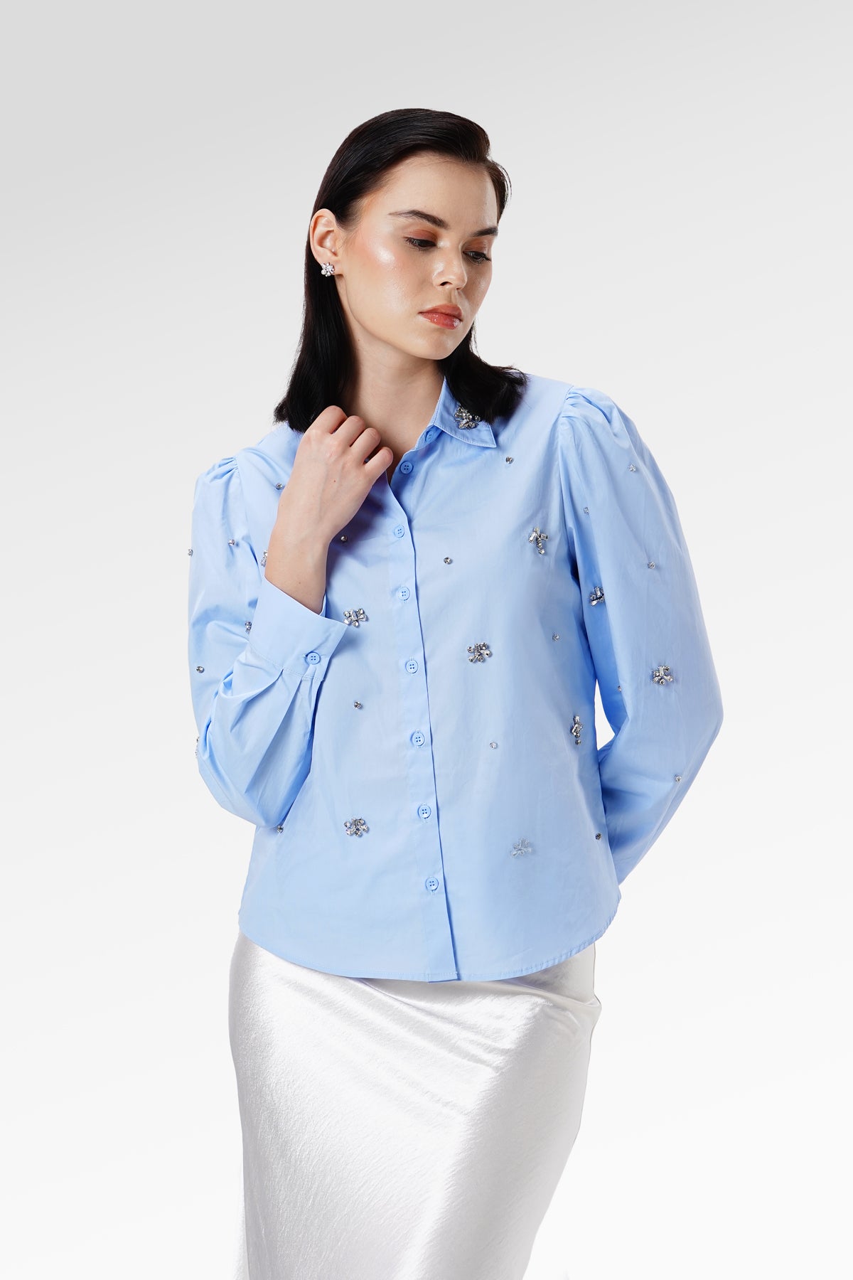 Miley Beads Shirt - Blue
