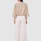 Millie Pleats Blouse - Beige