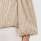 Millie Pleats Blouse - Beige