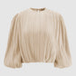 Millie Pleats Blouse - Beige