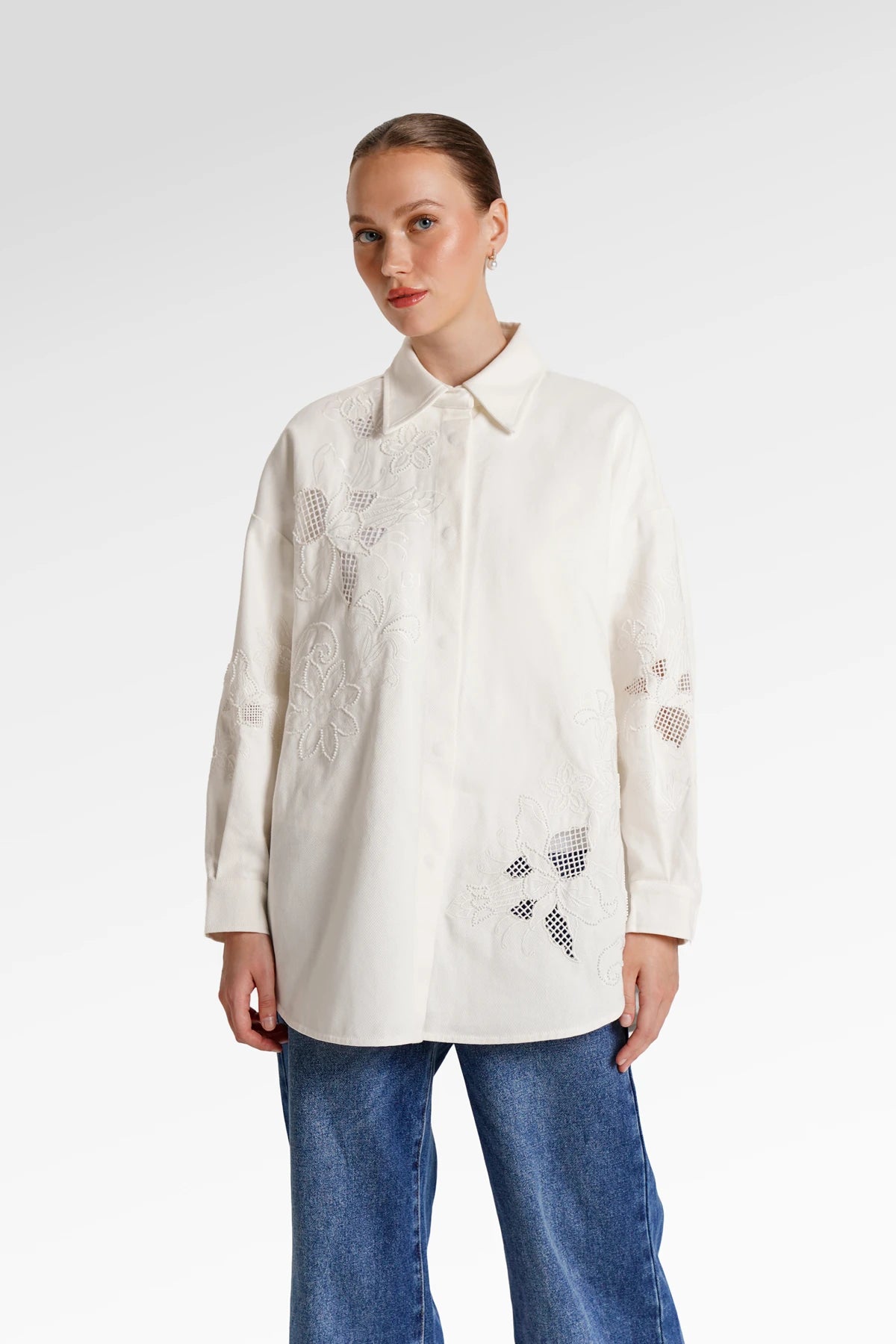 Mirelle Embroidery Blouse - Off White
