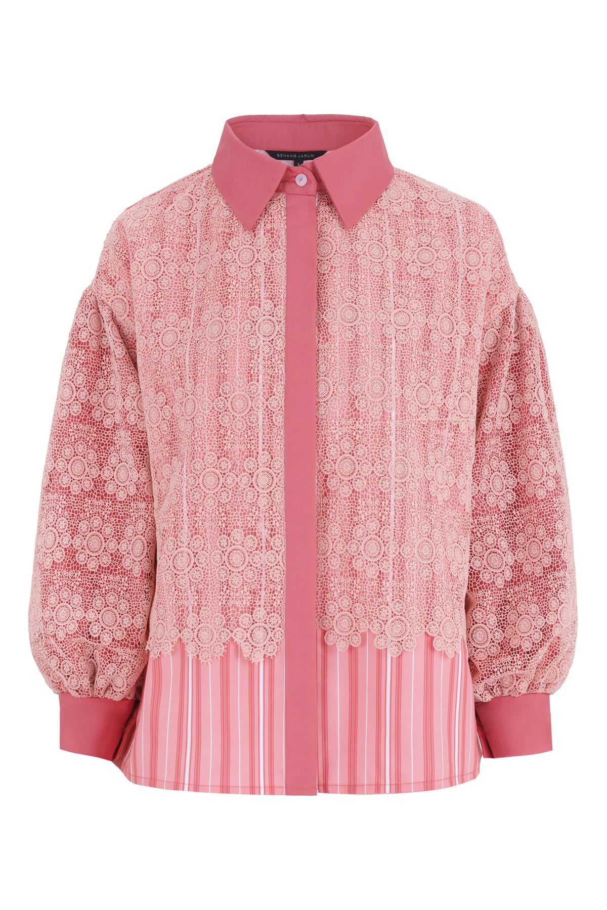 Mirelle Lace Shirt - Coral Pink