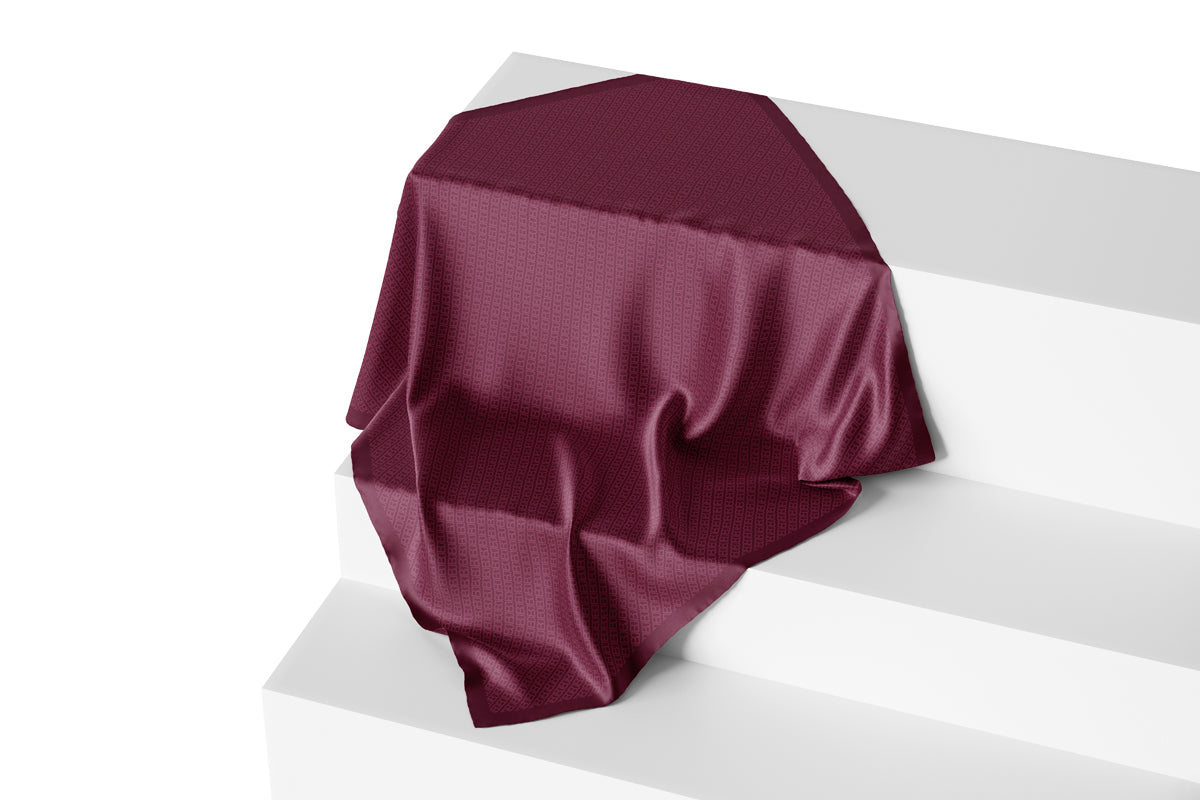 Mono Diagonal Scarf - Berry
