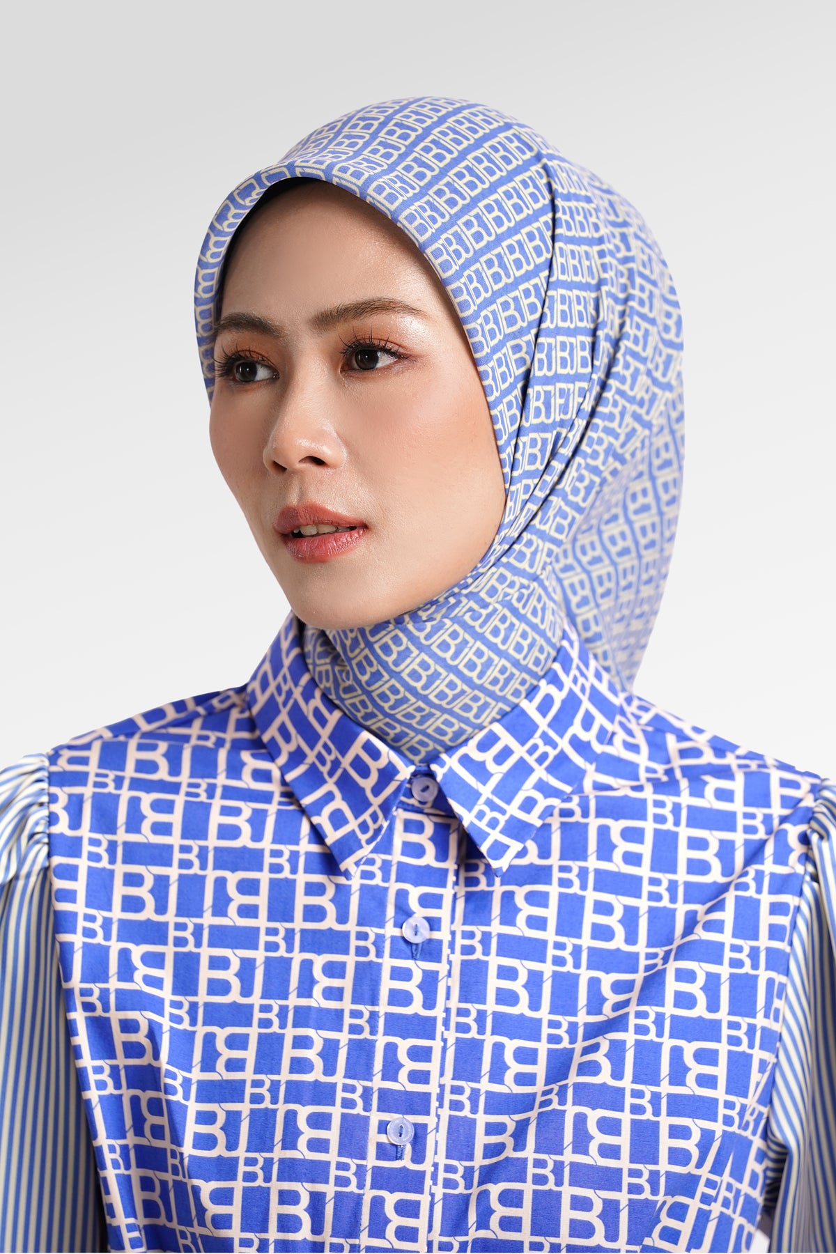 Mono Diagonal Scarf - Placid Blue